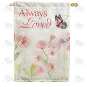 America Forever Always Loved Watercolor House Flag