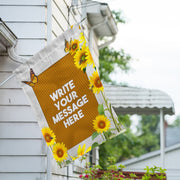 America Forever Personalized Country Sunflowers Message House Flag