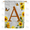 America Forever Country Sunflowers Monogram House Flag