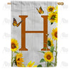 America Forever Country Sunflowers Monogram House Flag
