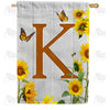 America Forever Country Sunflowers Monogram House Flag