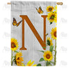 America Forever Country Sunflowers Monogram House Flag