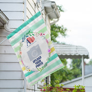 America Forever Personalized Watercolor Stripes House Flag