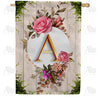 America Forever Fancy Rose Monogram House Flag