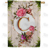 America Forever Fancy Rose Monogram House Flag