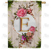America Forever Fancy Rose Monogram House Flag