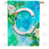 America Forever Hummingbird At Lily Monogram House Flag