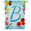 America Forever Spring Beauties Monogram House Flag