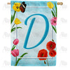 America Forever Spring Beauties Monogram House Flag