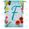 America Forever Spring Beauties Monogram House Flag