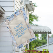 America Forever Personalized Old Fashion Flowers Message House Flag