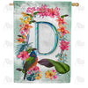 America Forever Island Flowers Monogram House Flag