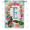 America Forever Island Flowers Monogram House Flag