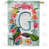 America Forever Island Flowers Monogram House Flag