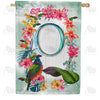 America Forever Island Flowers Monogram House Flag