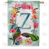 America Forever Island Flowers Monogram House Flag