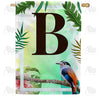 America Forever Tropical Bird Monogram House Flag