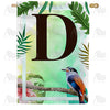 America Forever Tropical Bird Monogram House Flag