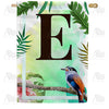 America Forever Tropical Bird Monogram House Flag