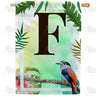 America Forever Tropical Bird Monogram House Flag