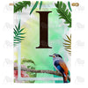 America Forever Tropical Bird Monogram House Flag