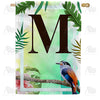 America Forever Tropical Bird Monogram House Flag