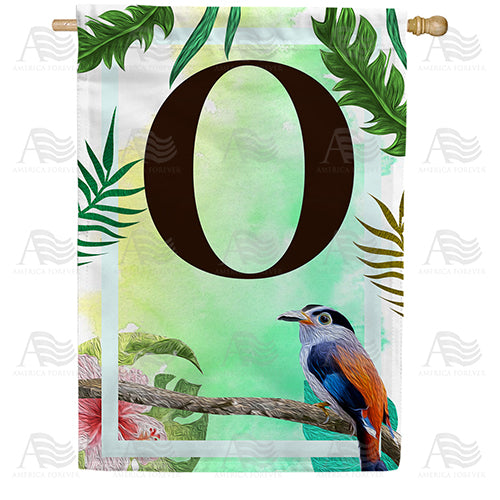 America Forever Tropical Bird Monogram House Flag