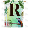 America Forever Tropical Bird Monogram House Flag