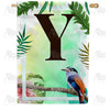 America Forever Tropical Bird Monogram House Flag