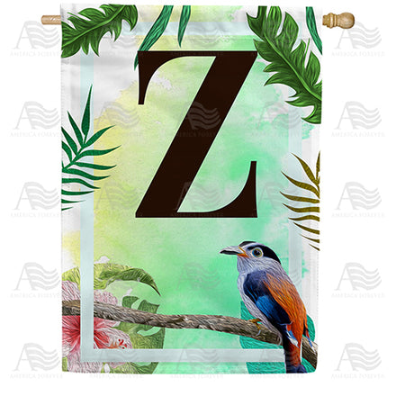 Tropical-Bird-monogram-house-flag