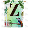 America Forever Tropical Bird Monogram House Flag