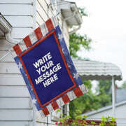 America Forever Personalized All American Old Wood Message House Flag