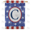 All American Old Wood Monogram House Flag