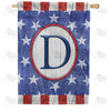 All American Old Wood Monogram House Flag