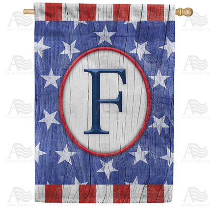 America Forever All American Old Wood Monogram House Flag