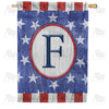 All American Old Wood Monogram House Flag