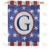 All American Old Wood Monogram House Flag