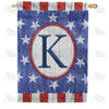 All American Old Wood Monogram House Flag