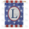 All American Old Wood Monogram House Flag
