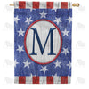 All American Old Wood Monogram House Flag