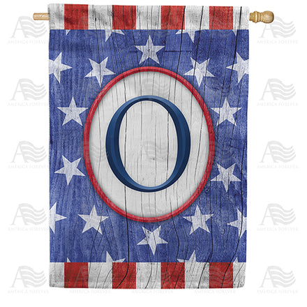 America Forever All American Old Wood Monogram House Flag