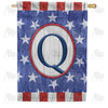 All American Old Wood Monogram House Flag