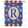 All American Old Wood Monogram House Flag