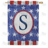 All American Old Wood Monogram House Flag