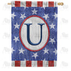 America Forever All American Old Wood Monogram House Flag