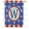 All American Old Wood Monogram House Flag