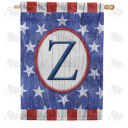 America Forever All American Old Wood Monogram House Flag
