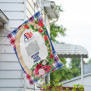 America Forever Personalized Roses On Wood Frame House Flag