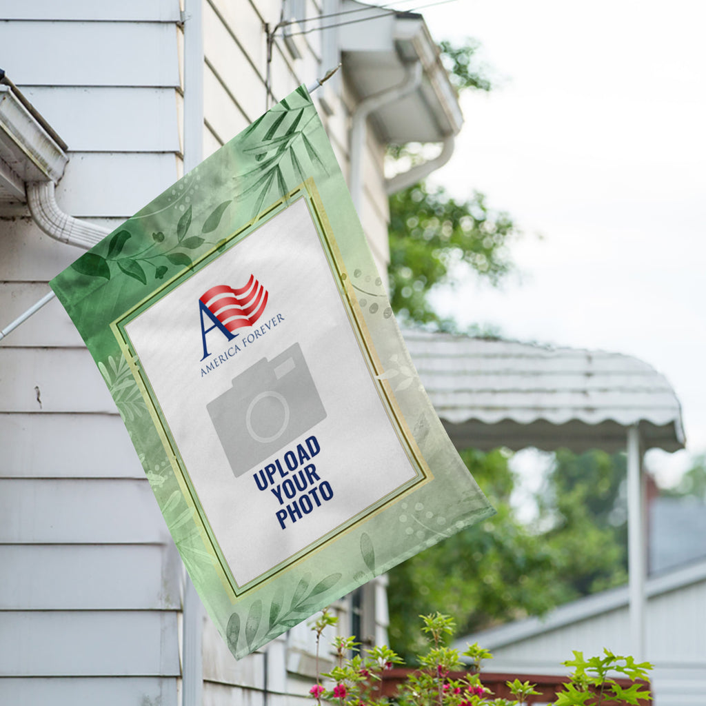 America Forever Personalized Lush Leaves House Flag