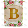 America Forever Country Roses Monogram House Flag